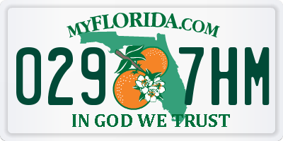 FL license plate 0297HM