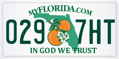 FL license plate 0297HT