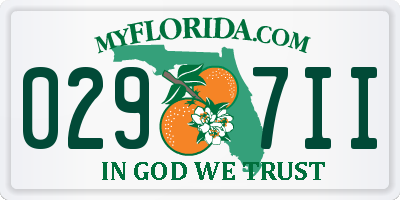 FL license plate 0297II