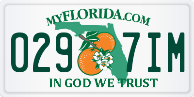 FL license plate 0297IM