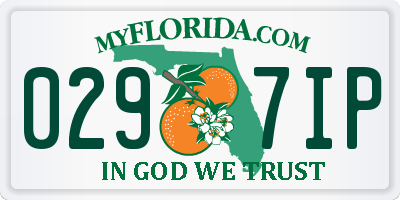 FL license plate 0297IP