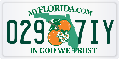 FL license plate 0297IY