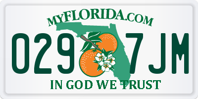 FL license plate 0297JM
