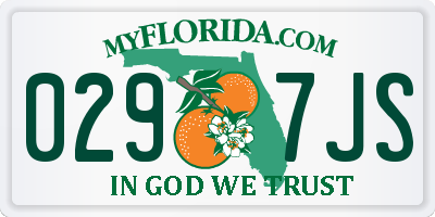 FL license plate 0297JS