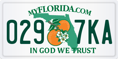 FL license plate 0297KA