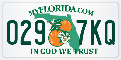 FL license plate 0297KQ