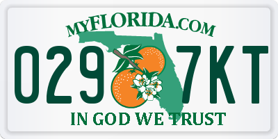 FL license plate 0297KT