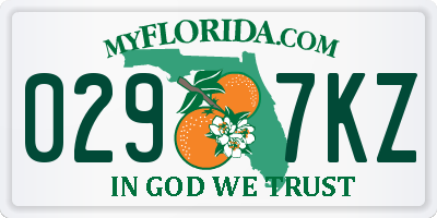 FL license plate 0297KZ
