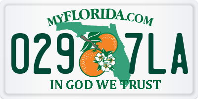 FL license plate 0297LA