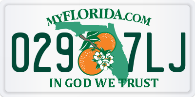 FL license plate 0297LJ