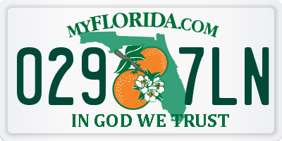 FL license plate 0297LN