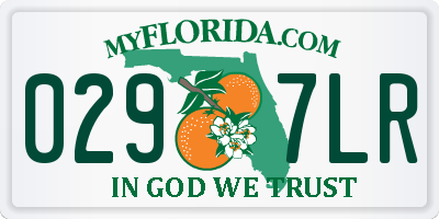 FL license plate 0297LR