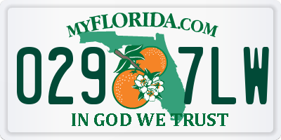 FL license plate 0297LW