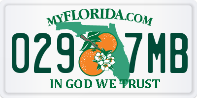FL license plate 0297MB