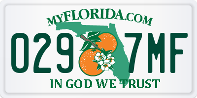 FL license plate 0297MF
