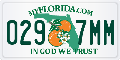 FL license plate 0297MM