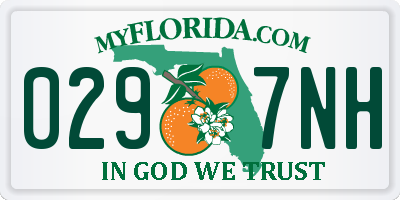 FL license plate 0297NH