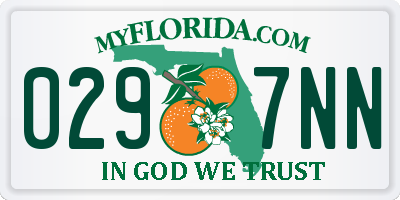 FL license plate 0297NN