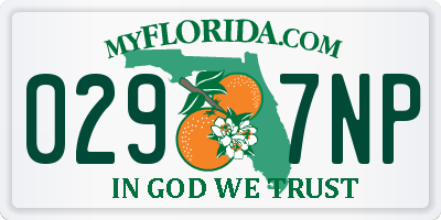FL license plate 0297NP
