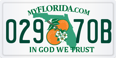 FL license plate 0297OB