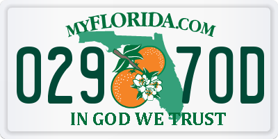 FL license plate 0297OD