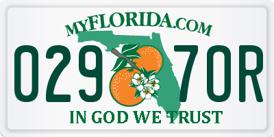 FL license plate 0297OR