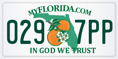 FL license plate 0297PP