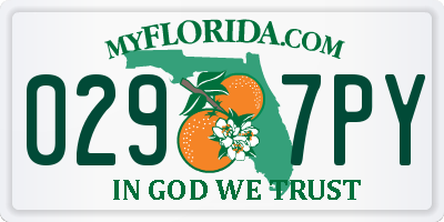 FL license plate 0297PY