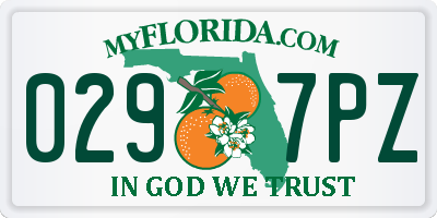 FL license plate 0297PZ