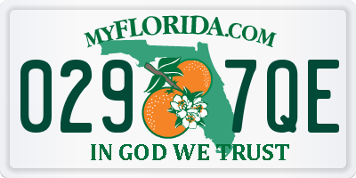 FL license plate 0297QE