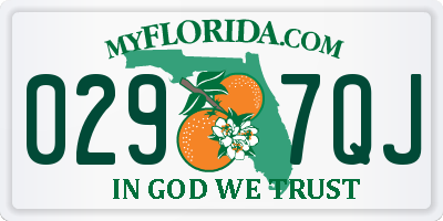 FL license plate 0297QJ