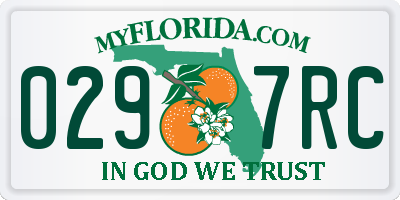 FL license plate 0297RC