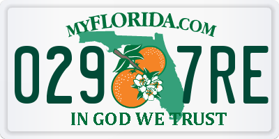 FL license plate 0297RE
