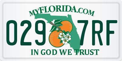 FL license plate 0297RF