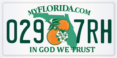 FL license plate 0297RH