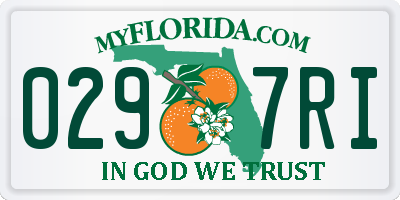 FL license plate 0297RI