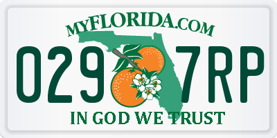 FL license plate 0297RP