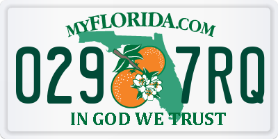 FL license plate 0297RQ