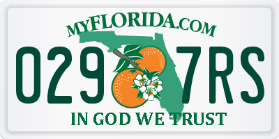 FL license plate 0297RS