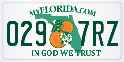 FL license plate 0297RZ