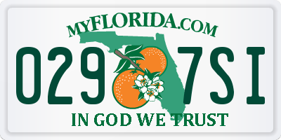 FL license plate 0297SI