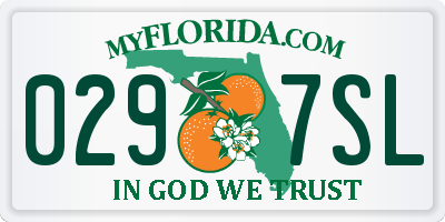 FL license plate 0297SL