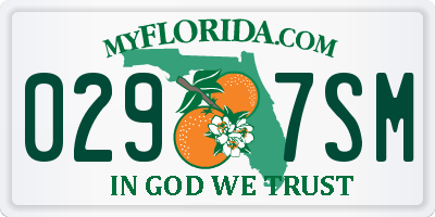 FL license plate 0297SM