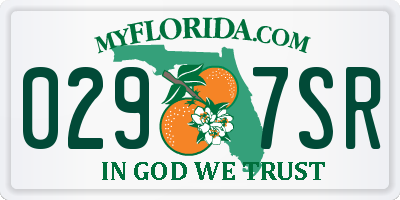 FL license plate 0297SR