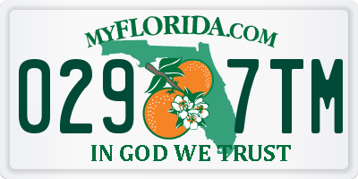 FL license plate 0297TM