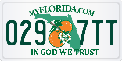 FL license plate 0297TT