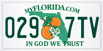 FL license plate 0297TV