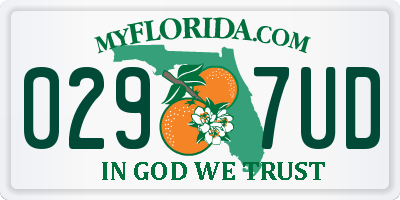 FL license plate 0297UD