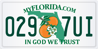 FL license plate 0297UI