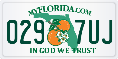 FL license plate 0297UJ